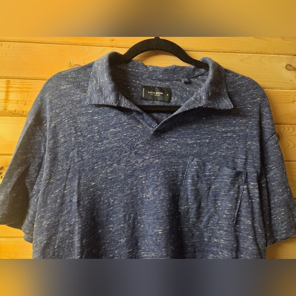 Lucky Brand Mens Navy Polo Shirt GUC Size M - Picture 5 of 11